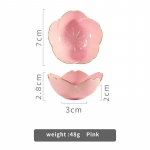 Sakura keraamikan&otilde;u p&otilde;hjamaise stiilis v&auml;ike roog Kuldse &auml;&auml;risega maitsestamistaldrik kastme jaoks j&auml;&auml;tis puuvili sala suupisted k&ouml;&ouml;gitarbed