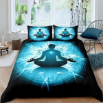 Boheemlik T&scaron;akra Meditatsiooni Tekikate L&otilde;&otilde;gastuse Teema Jooga Voodipesu Komplekt Eksootiline Mandala Lootos Tekikate T&auml;is King Magamistoa Dekoor AU Single 140x210cm