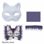 Therian Mask Set T&uuml;hi mask Pooln&auml;oga K&auml;sitsi Joonistatud Looma Kassi Rebases Mask DIY K&auml;sitsi valmistatud Graffiti Poolmaski Peo j&otilde;ulukingid lilla