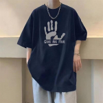 Uus l&uuml;hikeste varrukatega T-s&auml;rk meestele suvel, Korea stiilis trend, lihtne poolvarrukatega topp, Hongkongi stiilis vaba vabaaja br&auml;ndi T-s&auml;rk M must