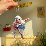 Akr&uuml;&uuml;lripats - Pesapallit&uuml;druk Multifunktsionaalne Lame 2D Kaunistus Sobib Kodu Auto Tahavaatepeeglite ja Seljakottide jaoks Loominguline V&otilde;tmehoidja Ripats acrylic fiber