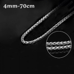 Meeste punk gooti kaelakee lahe metallist kaelarihm punutud nisukett, roostevabast terasest kaelakee, raske link 4mm-70m