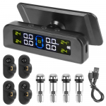4 andurit Dekoratsioonitarvikud Auto rehvir&otilde;hu alarm Traadita p&auml;ikeseenergia TPMS automaatne heleduse reguleerimise monitori s&uuml;steem External