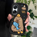 V&auml;rvitud muster Big Wave Edge pehme silikoon materjal Macaron telefoni &uuml;mbris p&otilde;rutuskindel kaitsev kummist &uuml;mbris OPPO Reno Realme jaoks OPPO A2 5G roosa