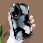 Armas koomiksimustriga kreemjas tekstuuriga korpus Lainelise servaga pehme silikoonkaanega telefoni&uuml;mbris Huawei Honor Infinix Tecno iPhone'i jaoks iPhone 16 Plus puhas