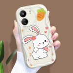 Armas koomiksimustriga kreemja tekstuuriga korpus, lainelise servaga pehme silikoonkaanega telefoni&uuml;mbris Xiaomi Redmi jaoks Redmi 9C NFC valge