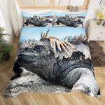 Sisalik Tekikoti Komplekt Roomaja Voodipesukomplektid King Suurus Poistele T&uuml;drukutele Konn Troopiline Loom Lilla &Otilde;ie Eksootiline Tekikott 218x177cm 86x70in