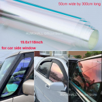 50cmX300cm VLT 83% Auto k&uuml;ljeklaasi toonimine, P&auml;ikeseloojang Punane Sinine Kameeleon P&auml;ikesekaitsekile, UVR 99% Akende toonimiskile 19x118inch