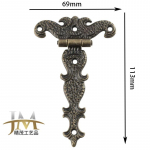 2tk kapi ukse tagumik hinged Vintage messingiga kaetud suur hinged suur dekoratiivsed ehted puidust kast m&ouml;&ouml;bli furnituurid 113*69mm