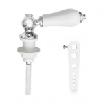 Keraamiline WC loputusk&auml;epide Lihtne paigaldus Universaalne sobivus Metallist k&auml;epide Tsisterni hoob