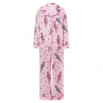 Naiste j&otilde;ulup&uuml;jama komplekt Armas P&auml;hklipureja tr&uuml;kk Pikkade varrukatega n&ouml;&ouml;bitav s&auml;rk P&uuml;ksid Satiinist siidist 2-osaline pidžaama S