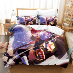 Uus Anime Fate - Astolfo Voodipesukomplekt &Uuml;he-, Kahekohaline, T&auml;is-, Kuninganna-, Kuninga suurusega Voodikomplekt T&auml;iskasvanute Laste Magamistuba Tekikoti Komplektid Kodutekstiilid EU Twin 135x200cm