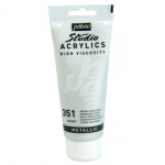 Peinture Acrylique - P&eacute;b&eacute;o - Studio - Argent iridescent - 100 ml - Brillant h&otilde;be