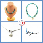 Pierres et Min&eacute;raux. Parure bijoux Bracelet Collier 20 Perles Turquoise d'Afrique du Sud 8 Taille personnalisable.