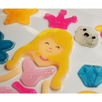 D&eacute;coration de fen&ecirc;tre en gel - Princesse - Paillettes