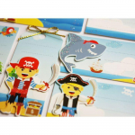 8 &eacute;tiquettes autocollantes cadeaux - Pirates - Cordelettes