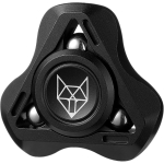 Fox Tri 1,8'' Fidget Spinner teraskuulidega, helendav metallist keerutaja m&auml;nguasi, esmaklassiline laager 2&ndash;4 min, autismitundlikkuse, ADHD, &auml;revuse, keskendumise, meditatsiooni jaoks 5*5*1.3cm must