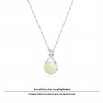 S925 Sterling H&otilde;be Jade Ripats Kaelakee - Elegantne Naiste Rangluukett S925 Sterling Silver Material h&otilde;be