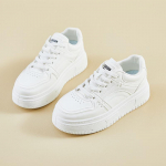 Naiste massiivsed platvormtennised, vabaaja libisemiskindlad jalutuskingad, mugavad PU-nahast tennised, naiste paeltega kerged spordijalatsid 35 beež