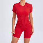 Spordikombinesoon Polsterdus Sportlik Jumpsuit Spordir&otilde;ivad Naine J&otilde;usaali Komplekt Joogar&otilde;ivad &Uuml;likond Fitnessile Naistele Treening&uuml;likond Punane Must S punane