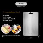 Antibakteriaalne 316 roostevabast terasest l&otilde;ikelaud: Saksa paksendatud, hallitusekindel, suur majapidamises kasutatav rullpaneel 34*23cm Baby Food Grade SUS316