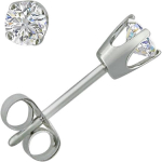 Jewels Prim 1/3ct Looduslike teemantkinnitustega k&otilde;rvar&otilde;ngad, 14K valgest kullast, AGS sertifitseeritud 15MM h&otilde;be