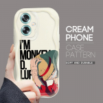 Armas koomiksimustriga kreemjas tekstuuriga korpus, lainelise servaga pehme silikoonkaanega telefoni&uuml;mbris OPPO Reno Realme jaoks OPPO A96 puhas