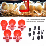 5Pcs Poultry Chicken Automatic Feeder Drinker Coop Bird Water Drinking Cups