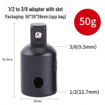 3-&uuml;hes r&auml;ikv&otilde;tme pistikupesa adapter: 1/2 kuni 3/8 kuni 1/4 konversioonipea