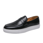 Meeste nahast kingad Mokassiinid Vabaajajalatsid Slip-on tossud Meeste pidulikud kingad Kerged hingavad lamedad kingad &Uuml;mar nina Mugavad jalan&otilde;ud 46 must