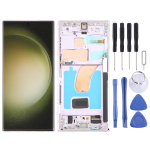 For Samsung Galaxy S23 Ultra 5G SM-S918B EU Edition 6.78 inch OLED LCD Screen Digitizer Full Assembly with Frame lilla