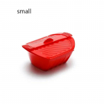 K&ouml;&ouml;gividin Creative Silikoonist aurutav kalakauss Silikoonist aurutav puur Mikrolaineahi koos kaanega silikoonist aurutamiskastiga