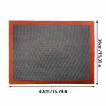 30X40cm silikoonist grillmatt k&uuml;psetusplaat Hingav k&uuml;psise-leivamatt Ahi mikrolaineahi k&otilde;rge temperatuuriga k&uuml;psetusk&ouml;&ouml;git&ouml;&ouml;riistad 2 PCS must