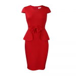 D363 European & American Plus Size Women's 2023 Summer Temperament Tongle Hip Pencil Skirt Dress 3XL