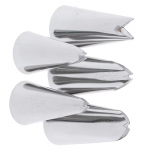 5 tk. komplekti lehed d&uuml;&uuml;sid roostevabast glasuurist torustik kondiitritoodete n&auml;pun&auml;iteid koogi kaunistamiseks