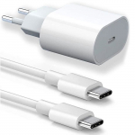 USB-C laadija 25W - E.F.Connection - iPhone 17 Pro Max / iPhone 16 jaoks - Kaabel 20W - 1M - Valge valge