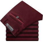 p&uuml;ksid Meeste velvetist n&ouml;&ouml;rist p&uuml;ksid Stretch sirged p&uuml;ksid vabaaja vabad k&otilde;rge v&ouml;&ouml;kohaga vintage retro 42 burgundiapunane
