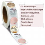 500 tk/rull Ait&auml;h kleepsud Sulgurkleebised Liimiga &Uuml;mmargune Paber K&uuml;psetuskleeps