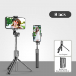3-in-1 Juhtmevaba Bluetooth-&uuml;hilduv Selfie Stick LED-r&otilde;ngastulega P&auml;&auml;stik Kokkupandav Statiiv Monopood NutitelefonideleSelfie