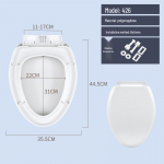 U-kujuline V-kujuline Kiirkinnitusega Aeglaselt Sulguv Paksustatud WC-istmekate