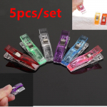 5 tk/pakk Plastikust N&auml;put&ouml;&ouml; Klamber Kangakinnitid Quiltingu &Otilde;mblemise Kudumise jaoks(Juhuslik v&auml;rv)