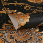 Euroopa stiilis luksuslik damask-tapeedi rull 3D reljeefne PVC paksenenud seinamaaling Dekoratsioon Tapeedid elutuppa magamistuppa 0. 53x2m