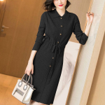 Naiste kootud kleidid Naiste pikkade varrukatega kleit S&uuml;gistalvine lahtik&auml;iva kraega n&ouml;&ouml;biga &otilde;hukesed kleidid XXXL