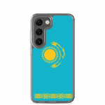 Coque T&eacute;l&eacute;phone &ndash; Samsung &ndash; Galaxy S23 Ultra &ndash; Drapeau Kasahstan &ndash; Souple &ndash; mitmev&auml;rviline