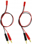 2 tk 4,0 mm banaanipistikust JST laadimiskaabel | 30 cm 20AWG silikoonjuhe | Pehme painduv | LiPo aku juhe RC osadele ja laadijatele punane