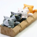 4 tk minikassi kaunistus aia kassipoja kuju kingitus lastele lastele beebituba armas Kawaii m&auml;nguasi minikujukesed kodukaunistus 4pcs