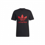 Adidas Originals Kontrastne Suure Logoga Vabaaja Spordis&auml;rk L&uuml;hikeste Varrukatega Meeste Topid Must HP0451 S
