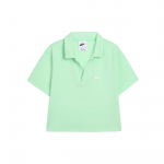 Nike Sportswear Essentials &Uuml;hev&auml;rviline Vabaaja Pusa L&uuml;hikeste Varrukatega Polo Naiste Topid Aururoheline DV7885-376 S