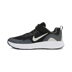 Nike Wearallday &Uuml;mar nina Paelkinnitusega Vastupidav Hingav Madal Laste Jooksukingad Laste Jooksukingad Must Valge Hall CJ3817-011 28