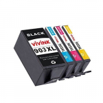 Cartouches d'encre VIVINK 4 remanufactur&eacute;es pour HP 903XL 903 XL - Multi-couleurs - Pack de 4